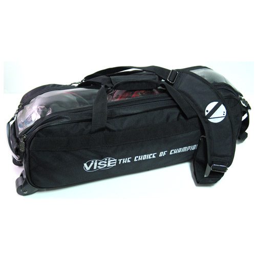 Vise 3 Ball Triple Tote Black Bowling Bag | BowlersMart