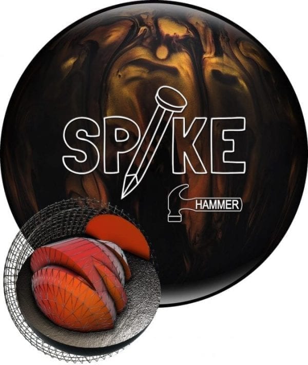 Hammer Spike Black Gold Bowling Ball