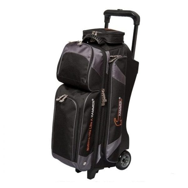 Genesis Carbon Triple Roller Bowling Bag - Black/Red