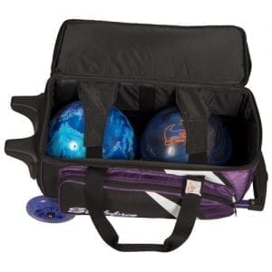 KR Cruiser Double Roller Purple Black White Bowling Bag