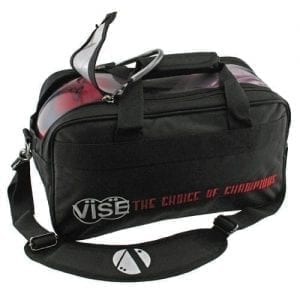 Vise 2 Ball Clear Top Bowling Bag Black