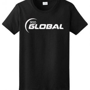 900 Gobal Women's T-Shirt Bowling Shirt 100% Ultra Cotton Black White