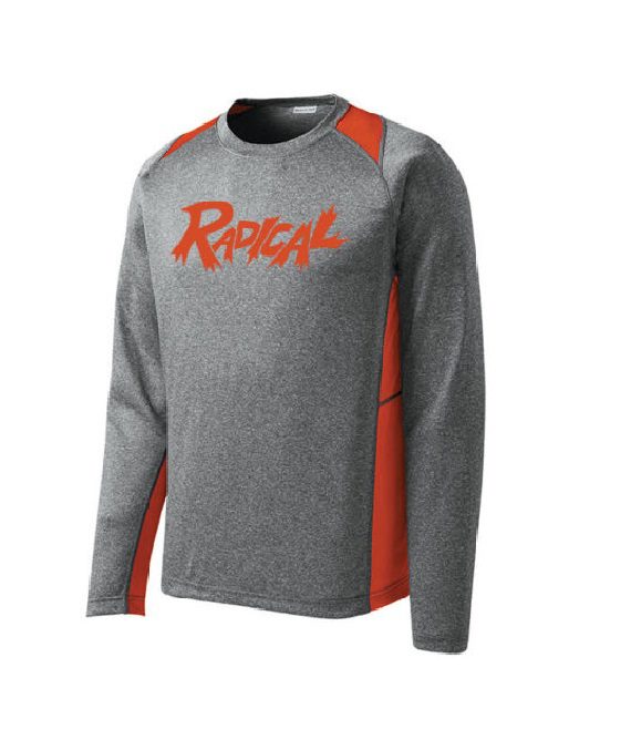 orange dri fit long sleeve shirt