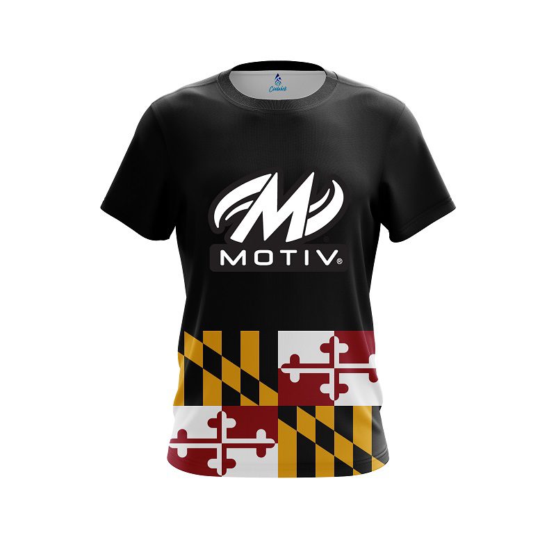 Plain Maryland Flag CoolWick Bowling Jersey | BowlersMart