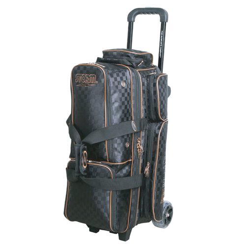 900 Global Deluxe 3 Ball Roller Bowling Bag- Blue/Gold