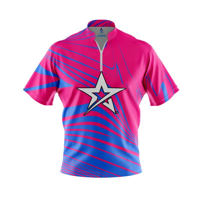 pink and blue jersey