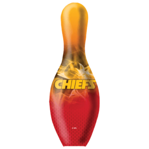 OTB NFL Kansas CIty Chiefs Football On Fire Bowling Pin + FREE