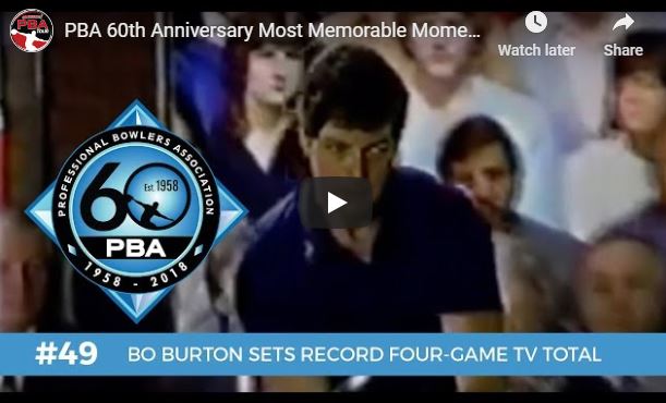 49 Burton Sets Four Game TV Total Record PBA Top 60 Most