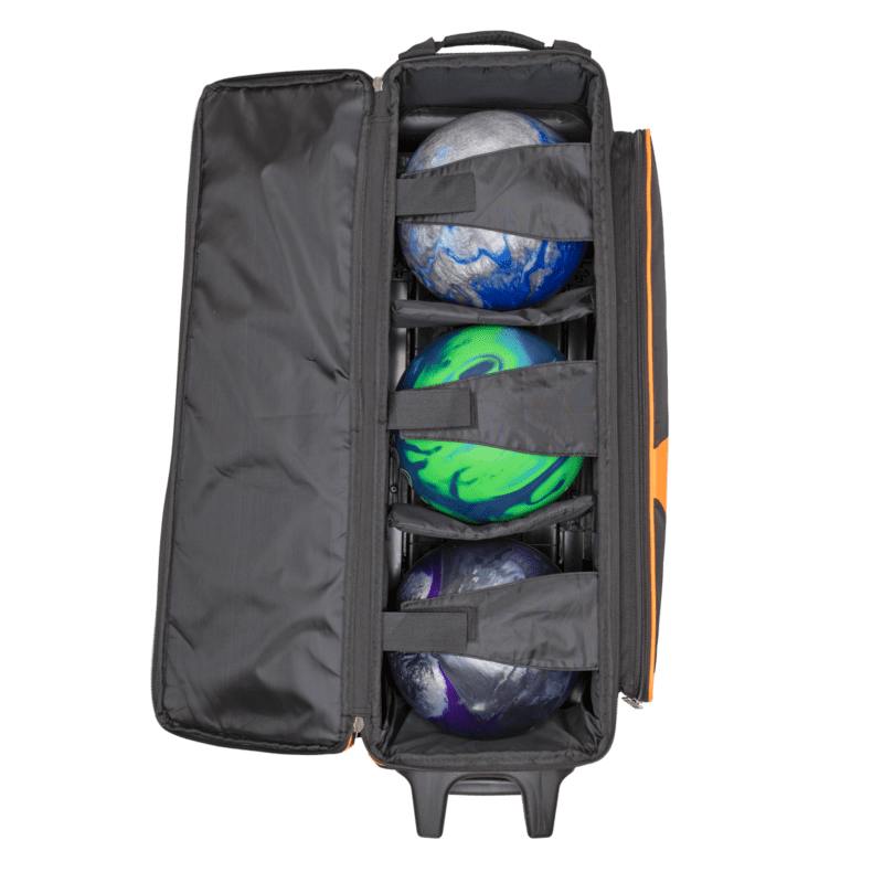 Brunswick Blitz 3 Ball Triple Roller Black Purple Bowling Bag +