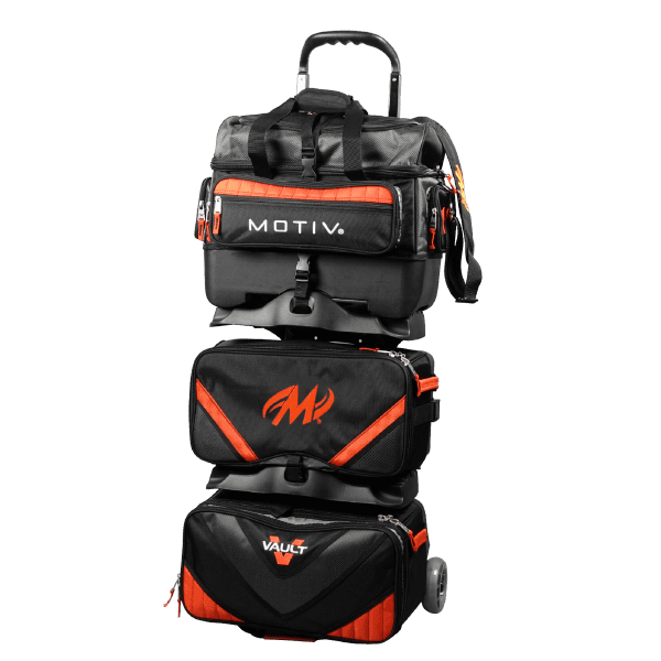 Vise 3 Ball Triple Tote Black Orange Bowling Bag | BowlersMart