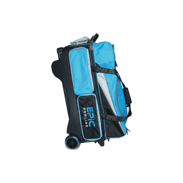 Epic 3 Ball Saga Premium Triple Sky Blue Bowling Bag + FREE