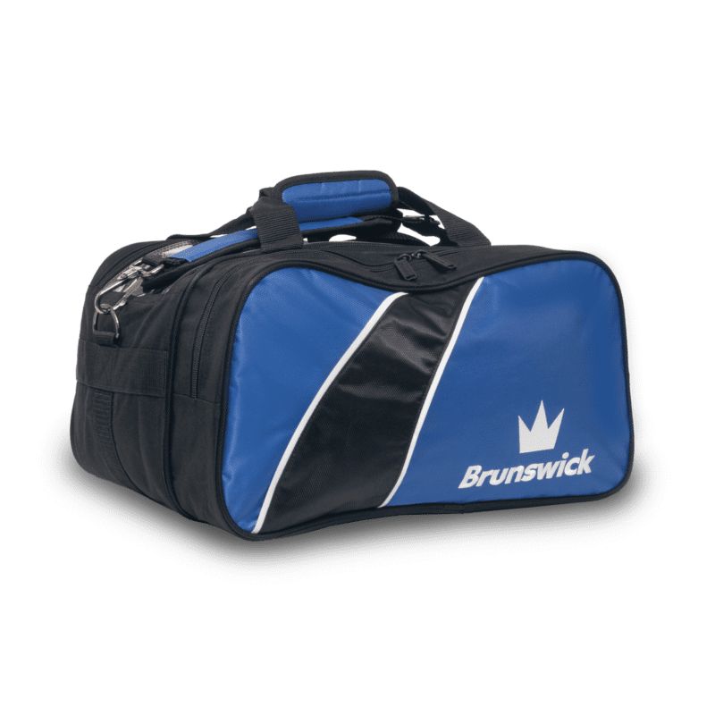 Brunswick Edge 2 Ball Tote With Pouch Bowling Bag Blue