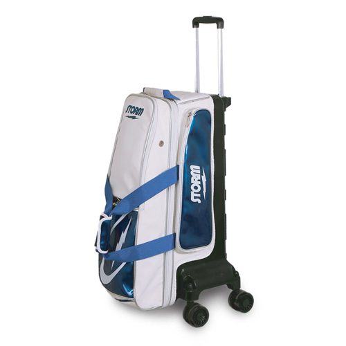 Storm 3 Ball White Blue Rolling Thunder Signature Bowling Bag