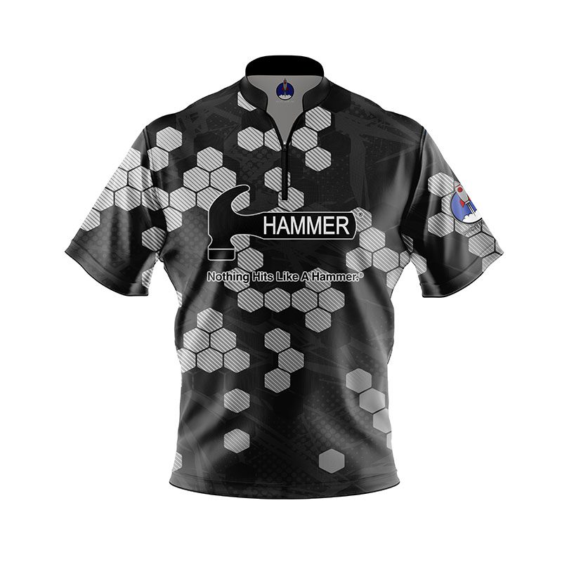 Hammer Black And Gold Liquid Marble Quick Ship CoolWick Sash Zip Bowling  Jersey s + FREE SHIPPING at