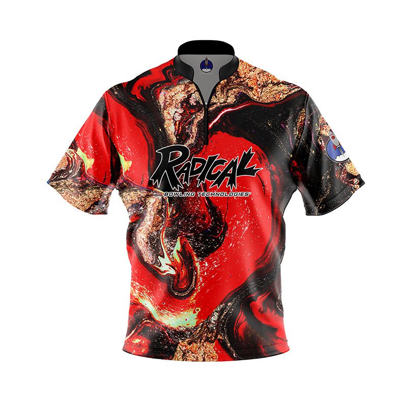 Radical Red Marble Melt Xpress Ship Rocket Bowling Jersey | BowlersMart