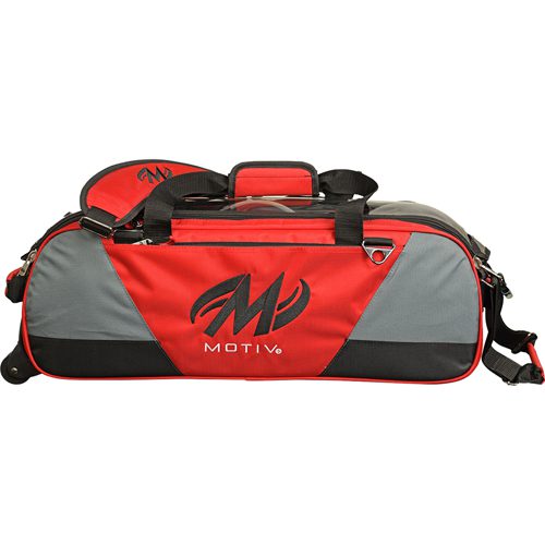 Motiv Ballistix 3 Ball Triple Tote Fire Red Bowling Bag