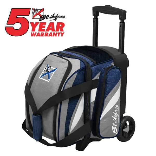 KR Cruiser 1 Ball Single Roller Grey Navy Bowling Bag