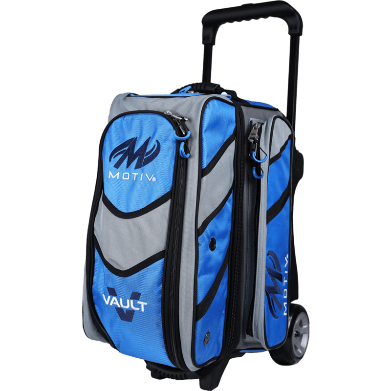 900 Global Deluxe 2 Ball Roller Bowling Bag- Blue/Gold