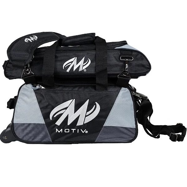 Motiv Ballistix 2 Ball Double Tote Covert Black Bowling Bag