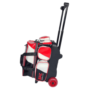 Genesis Carbon Triple Roller Bowling Bag - Black/Red