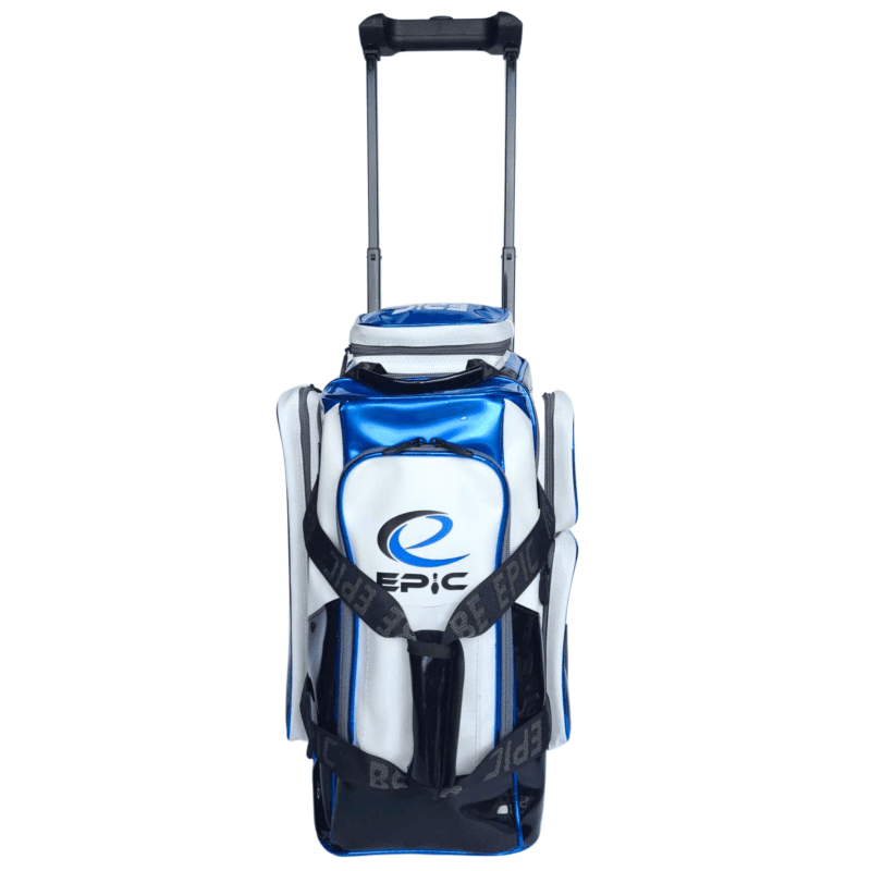 Epic Legacy 2 Ball Double Roller Blue Ice Enamel Bowling Bag +